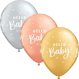 Qualatex Balloons Hello Baby Dots 28cm