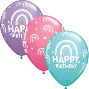 Qualatex Balloons Birthday Boho Rainbows 28cm