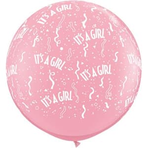 Qualatex Balloons Its A Girl Pink 90cm