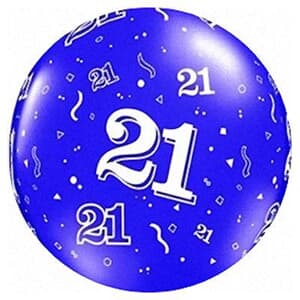 Qualatex Balloons 21 Around Sapphire Blue 90cm - 36" #