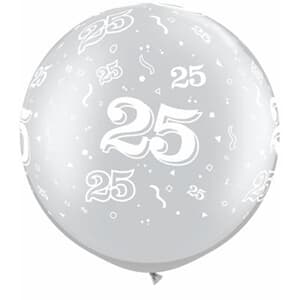 Qualatex Balloons 25 Around 76cm Silver #