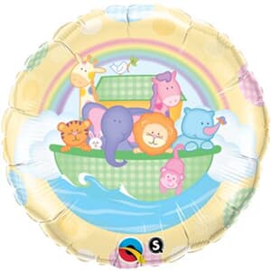 Qualatex Balloons Baby Ark and Rainbow 45cm