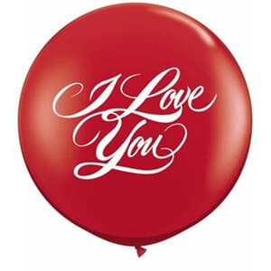 Qualatex Balloons I Love You Script Ruby Red 90cm(discontinued)