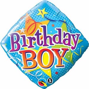 Qualatex Balloons Birthday Boy Stars 45cm