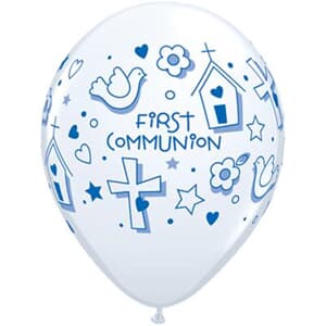 Qualatex Balloons First Communion Symbols - Boy 28cm #