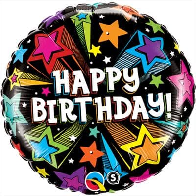 Qualatex Balloons Birthday Colourful Shooting Star 45cm