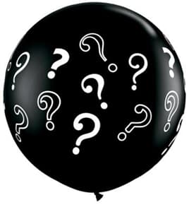 Qualatex Balloons ? Question Marks Onyx Black 90cm #