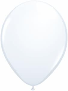 Qualatex Balloons White 12cm # or use item 206201 #