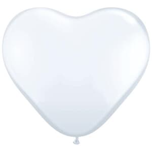 Qualatex Balloons Heart White 90cm