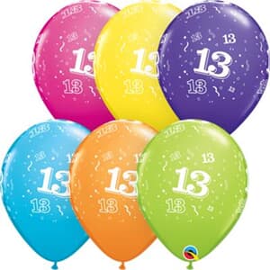 Qualatex Balloons 13 Around Tropical Assorted 28cm #