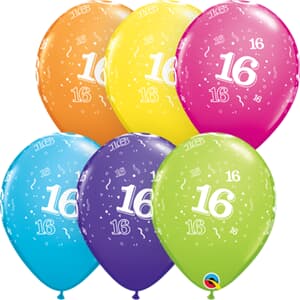 Qualatex Balloons 16 Around Tropical Assorted 28cm. #