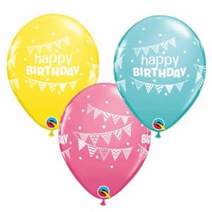 Qualatex Balloons Special Asst Birthday Pennants Asst 28cm