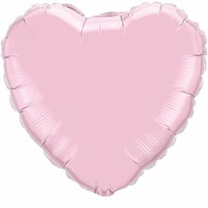 23cm Heart Foil Pearl Pink