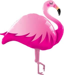 Qualatex Foil Shape Pink Flamingo 115cm.