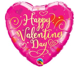 Qualatex Hearts Valentine's Day Gold 23cm