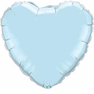 Qualatex Balloons Heart Foil Pearl light Blue 90cm Unpackaged