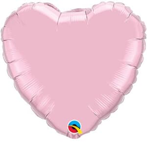 Qualatex Balloons Heart Foil Pearl Pink 90cm Unpackaged