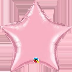Star Foil Pearl Pink 36"  Unpackaged