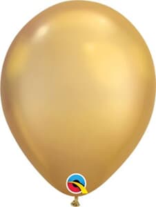 Qualetex Balloons 7" - 17.5cm Chrome Gold