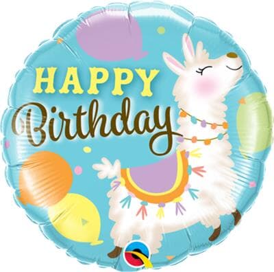 Qualatex Foil Birthday Llama 45cm