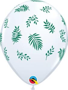 Qualatex Balloons Tropical Greenery White 28cm #