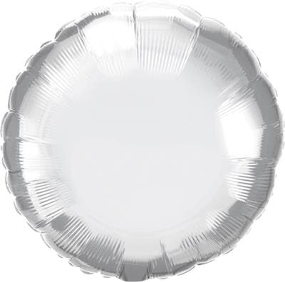 Qualatex Round Foil Chrome Silver 45cm Unpackaged