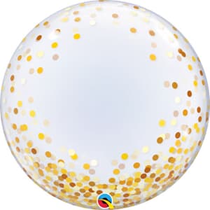Deco Bubble Gold Confetti Dots 60cm -24"