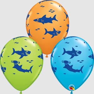 Qualatex Balloons Assorted Fun Sharks 28cm