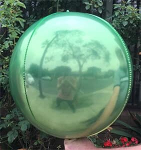Sphere 40cm Green and Yellow Ombre Unpackaged