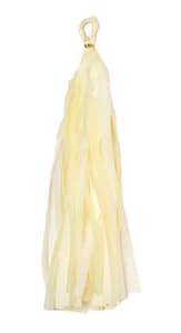 Tissue Tassel 35cm Light Yellow 5 Pack