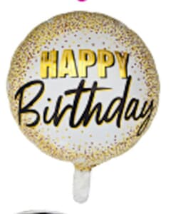 Happy Birthday Confetti 45cm foil balloon. Unpackaged.