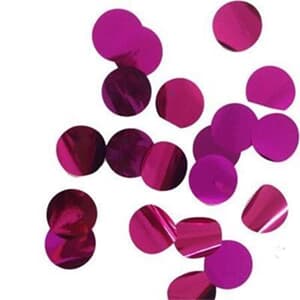 Confetti Metallic 1cm circles Hot Pink 500 grams #