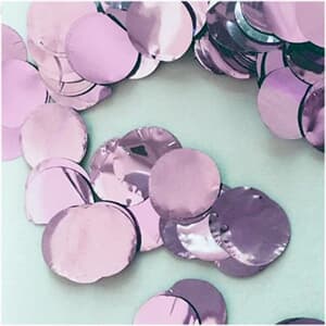 Confetti Metallic 1cm circles Light Pink 250 grams