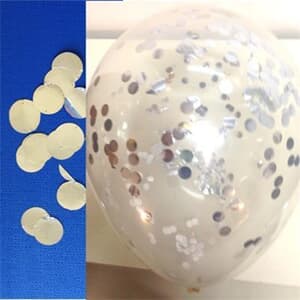 Confetti Metallic 1cm circles Silver 500 grams #