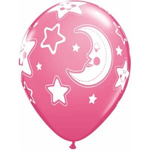 Baby Moon And Stars pearl pink